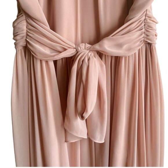 Monique Lhuillier Daniela Gown Size 22 Blush Pink Bridesmaid - Picture 4 of 14